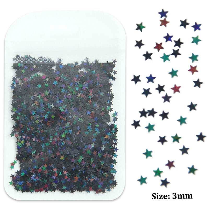 Starstruck Sparkle – Holographic Silver Nail Sequins for Viral DIY Looks