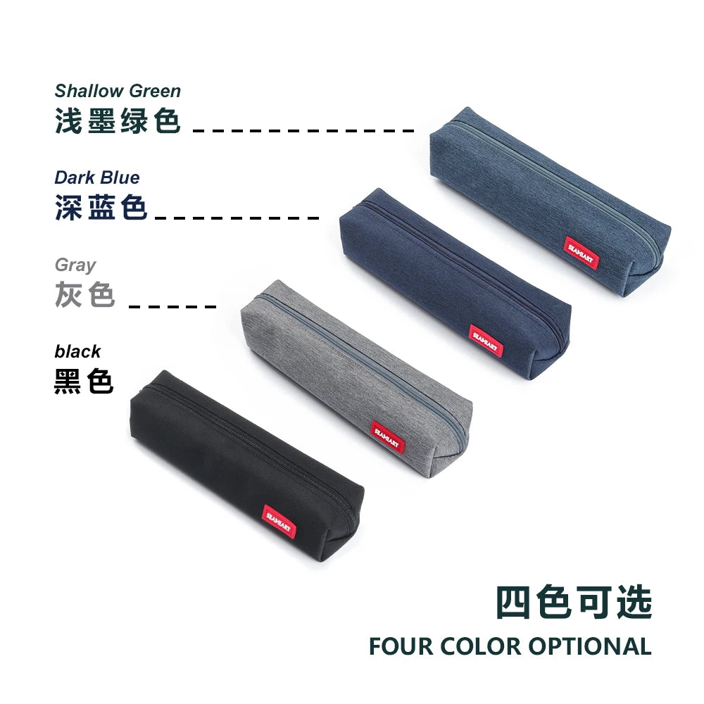 SeamiArt Solid Color Mini Pencil Case – Simple Zipper Pen Bag for School, Office & Kawaii Stationery Fans