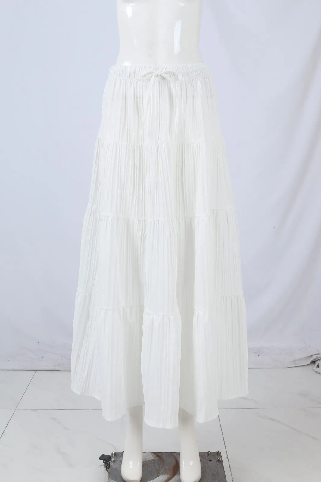 Women's Straight Skirt Casual Summer Floral Print Bohemian Skirt Flowing Maxi Skirts with pockets High waist Elastic skirt