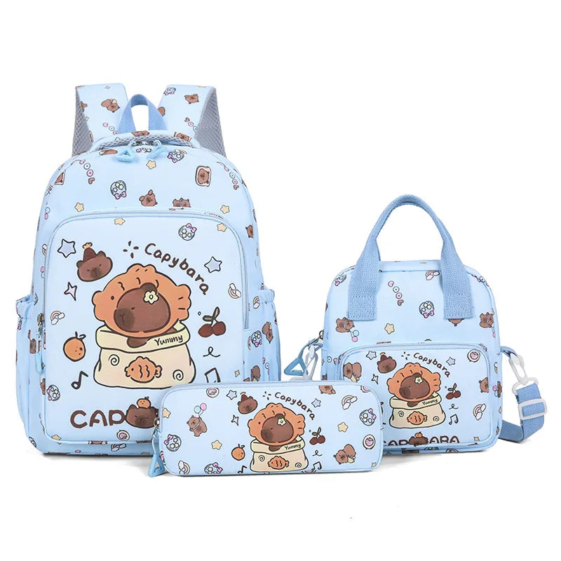Capybara Cutie Backpack Set – Snuggle-Ready Style for Happy School Days!