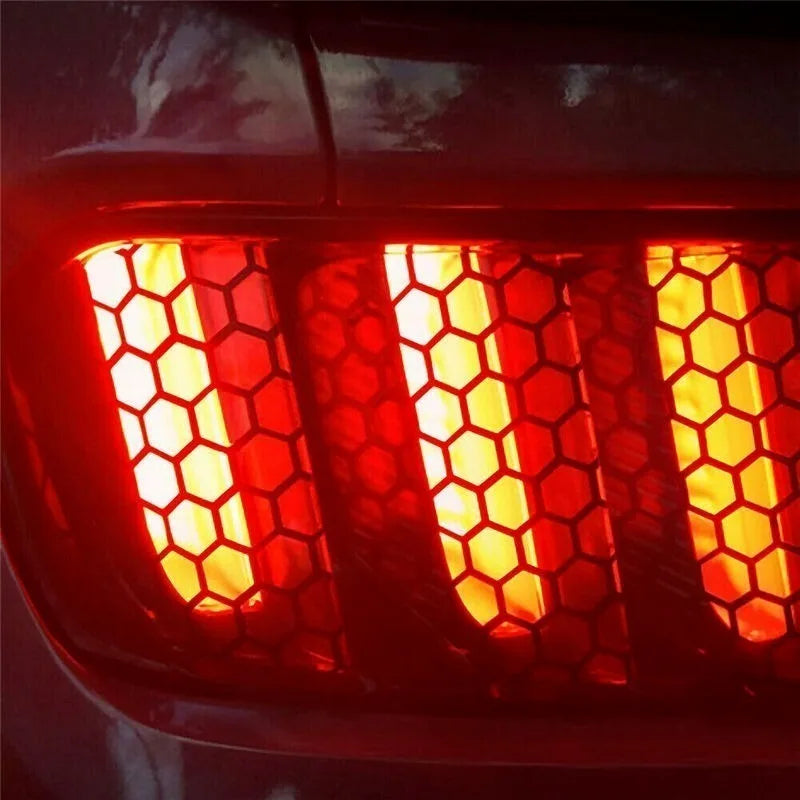 Car Tail Lights Honeycomb Decor Stickers Cuttable Auto Car Rear Tail Light Lamp Honeycomb StylingTaillight  Decals Accessories