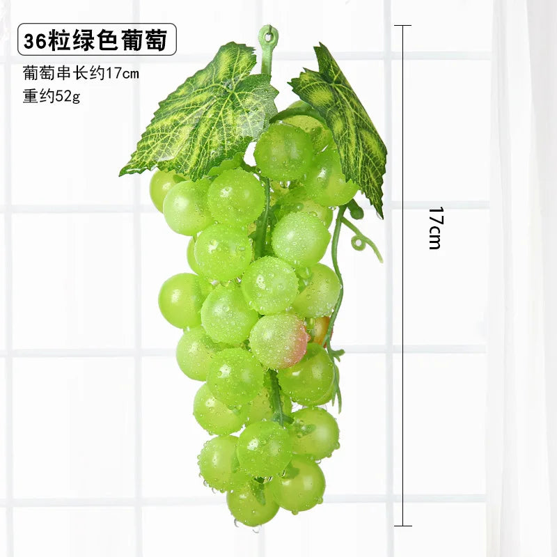 12/18/22/36/45/60/85/110 Heads Black Red Green Purple Hanging Artificial Grapes Photography Props Decoration Fake Fruits