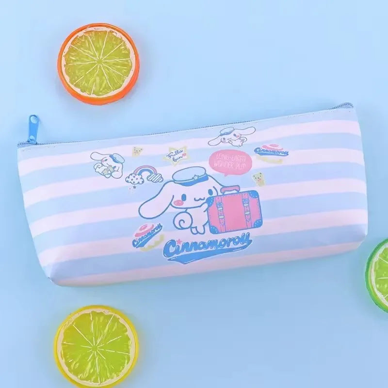 Sanrio Cinnamoroll, Kuromi & My Melody Pencil Case – PU Waterproof Stationery Bag
