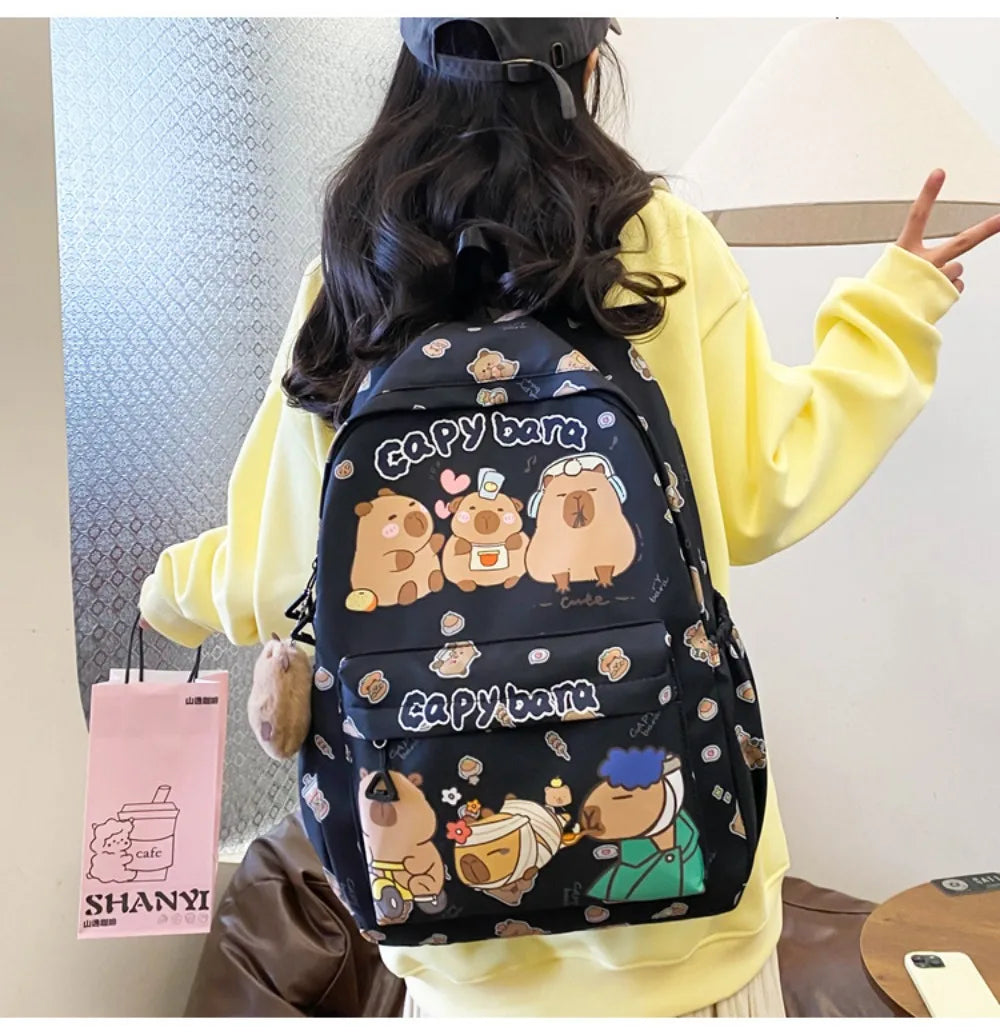 Capybara Breeze Backpack – Ultra-Light Cuteness for School & Play!