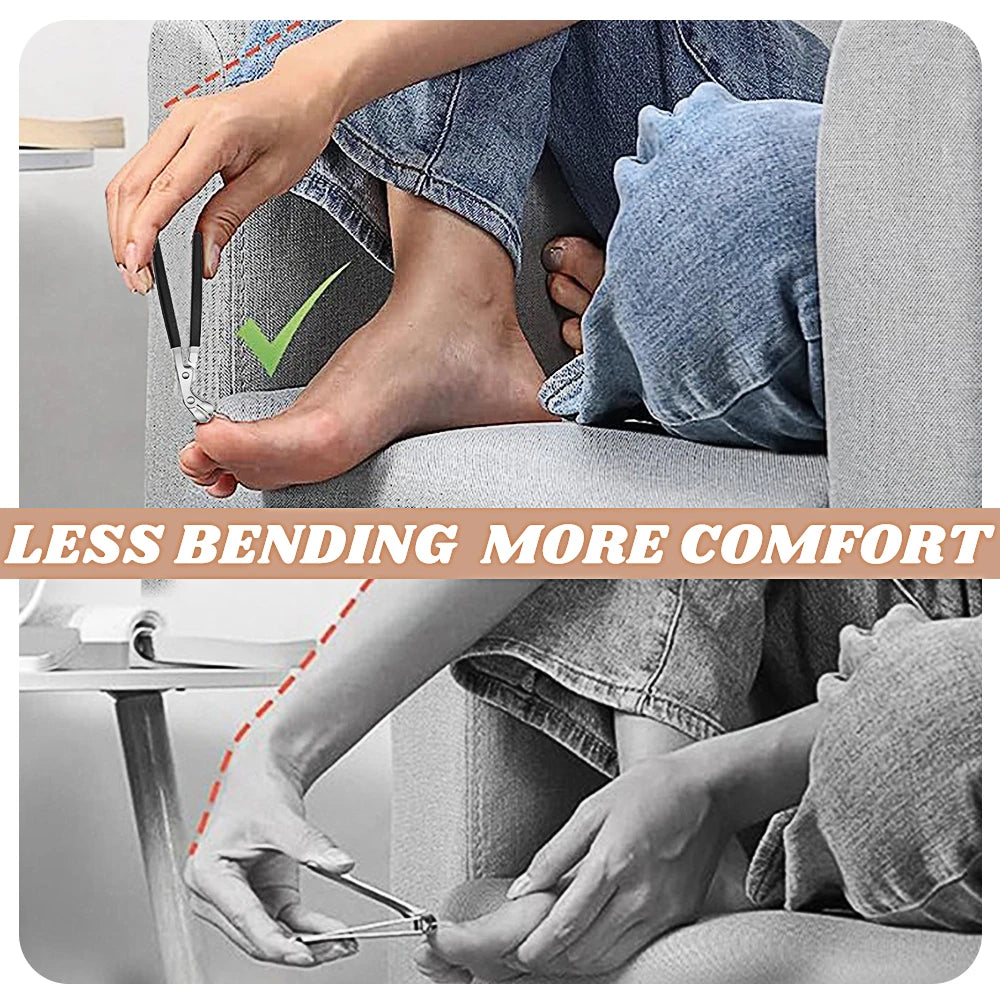Heavy-Duty Nail Cutter – 1PCS Angled Clipper with Safety Lock & Catcher for Tough Nails