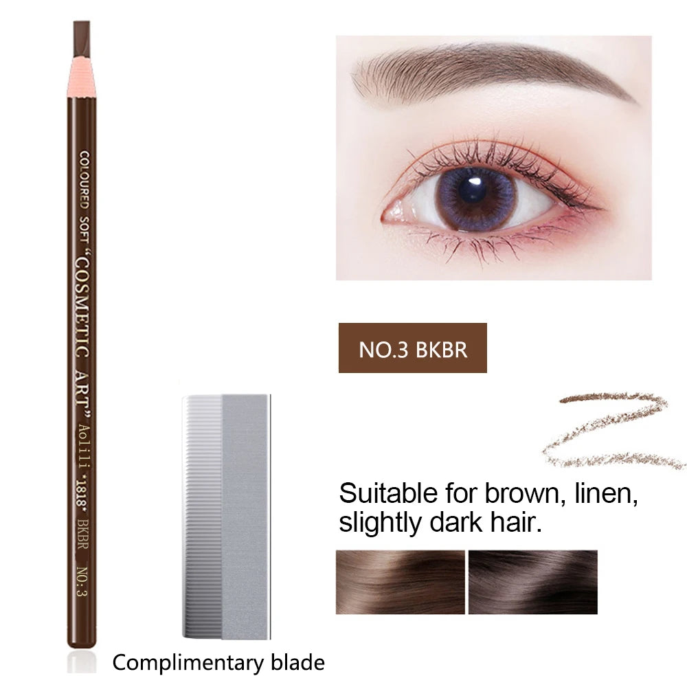 Tear Off Pull Line Eyebrow Pencil, Not Sharpen Need Eyebrow Pencil, Natural Color Rendering, Sweat Proof And Smudge Proof Eyebro