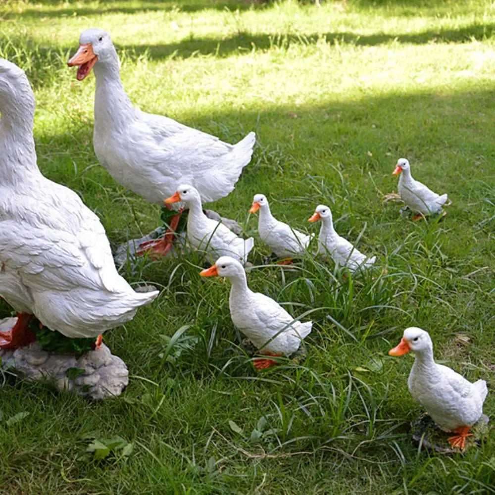 Creative 1 pcs Simulation Duck Duck Statue Large For Outdoor Garden Decor Duck Model Resin Crafts Park Landscape