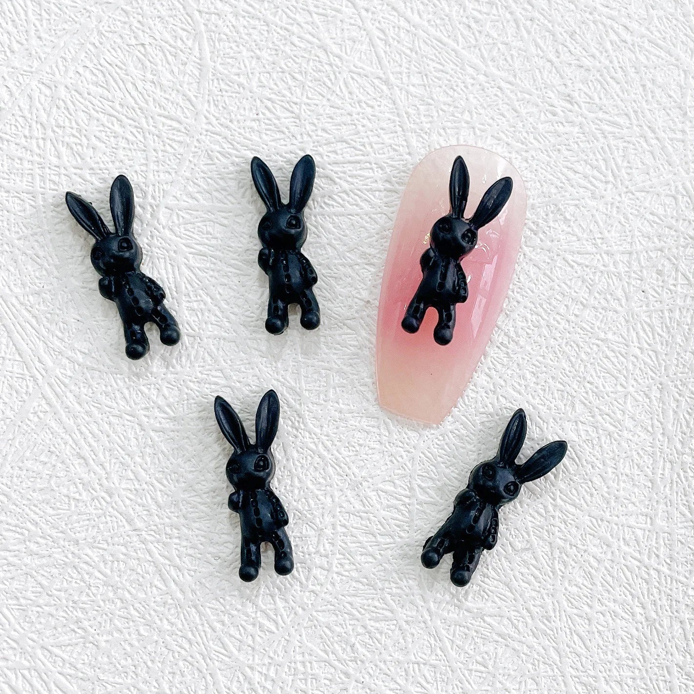 Kawaii Bunny Nail Charms – 60PCS 3D Acrylic Set for Creative Nail Art