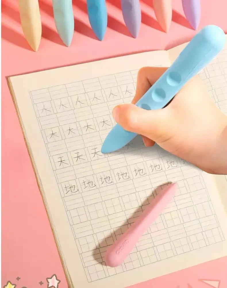 3PCS Oversized Hole Eraser Set – Clean, No-Crumb Rubber for Primary Students & Art Sketching with Smooth Grip Design