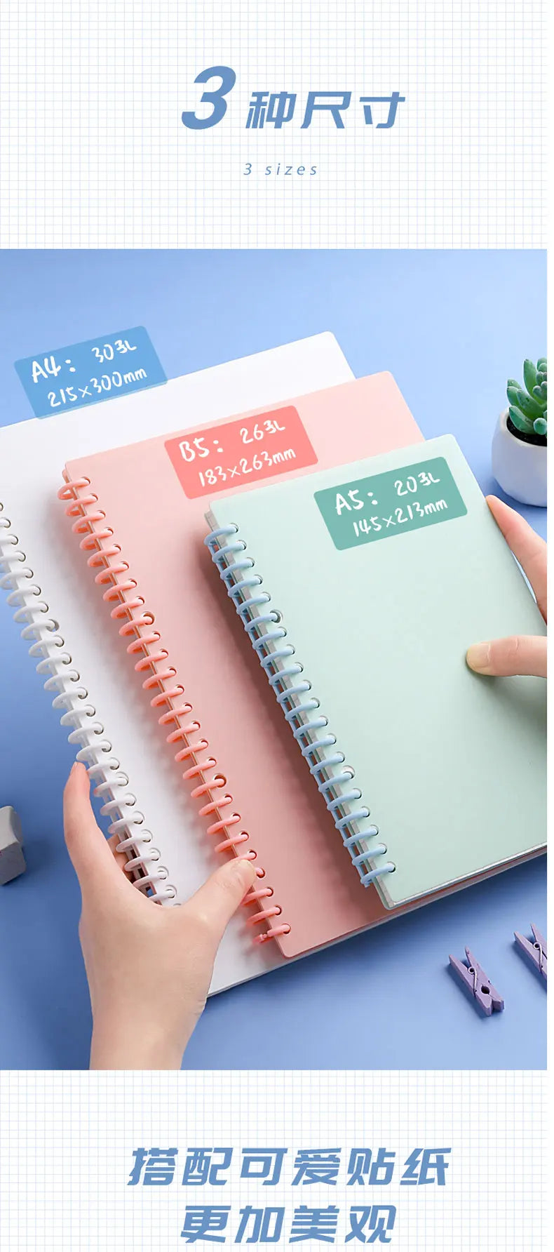 Multi-Hole Transparent Binder Covers – A4 Loose-Leaf PP Matte & Film Discbound Options for School, Office & Creative Journaling