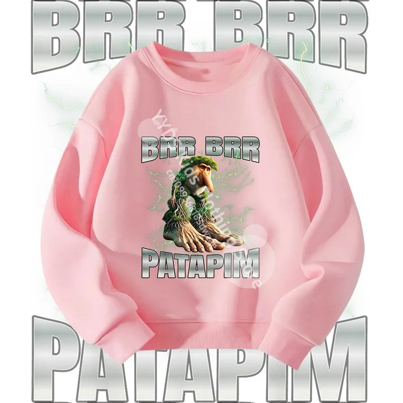Italian Brainrot Graphic Sweatshirt Bombardiro Crocodilo Funny Meme Kids Clothes Italian Brainrot Fashion Children's Clothing