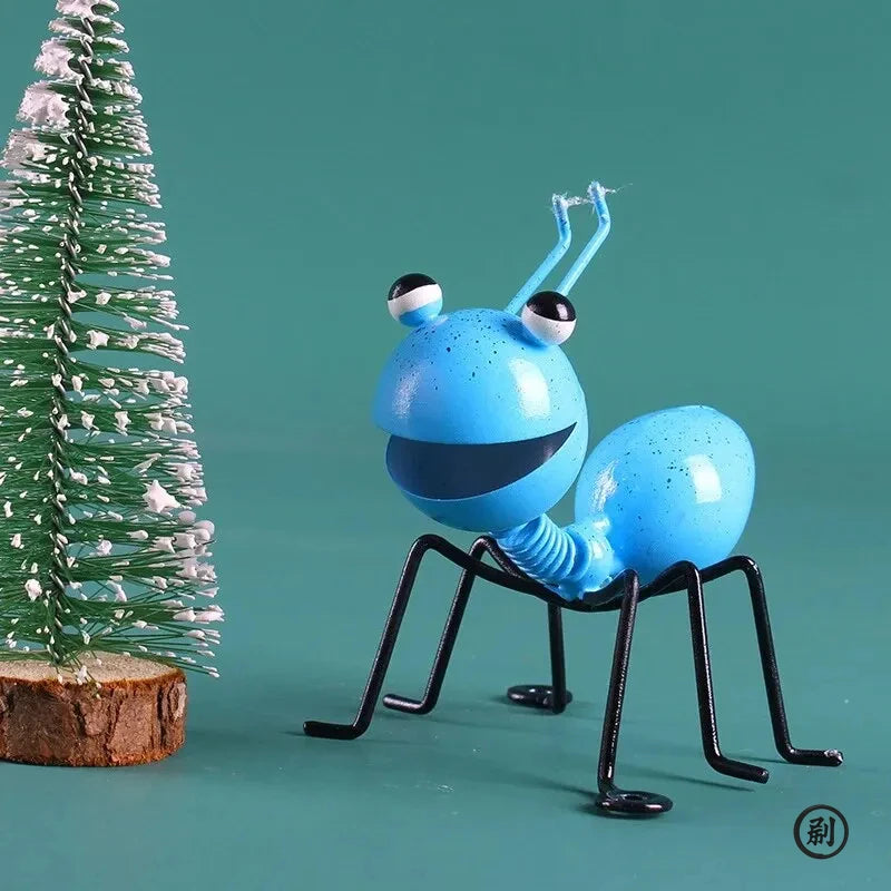 Metal Ants Garden Decoration, Fence Lawn Bedroom Living Room Hanging Wall Decoration, 3D Sculpture Ants Art Decoration Ornament