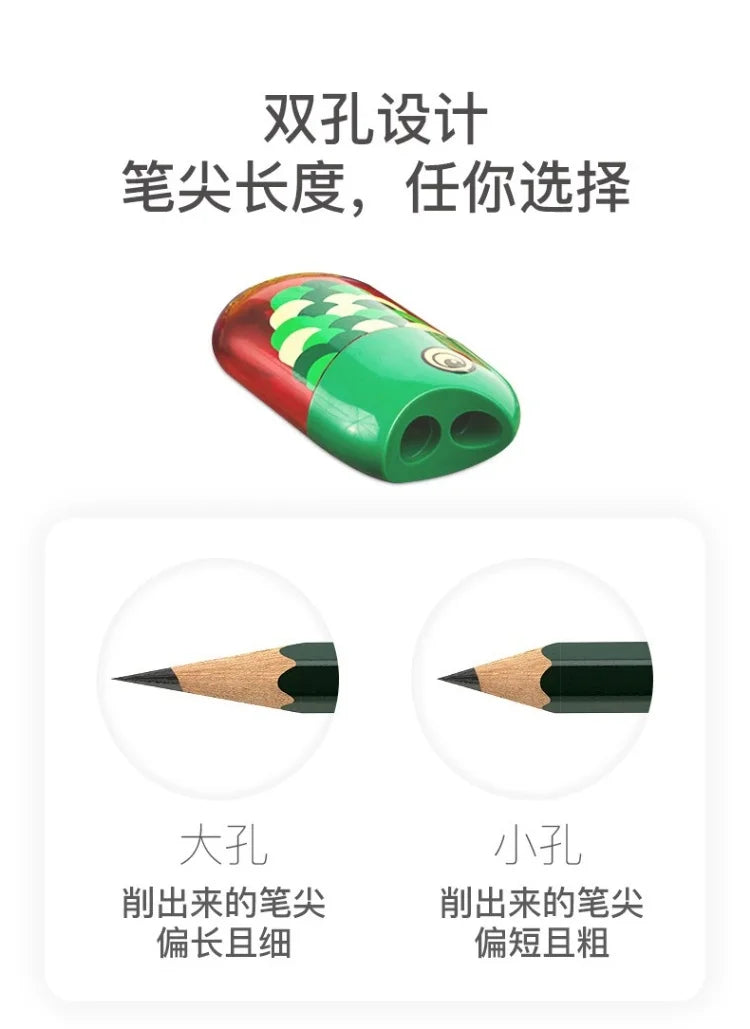 Faber-Castell Double-Hole Sharpener with Eraser – Cute Ladybug, Fish & Eagle Designs for Back-to-School Stationery Fans