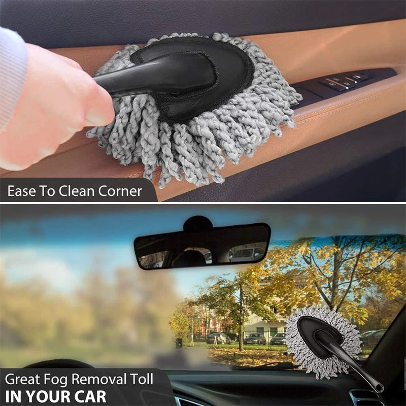 Superfine Fiber Car Duster Super Absorbent Microfiber Car Dust Mop Home Vehicle Cleaning Wax Dust Removal Brush Auto Wash Tools