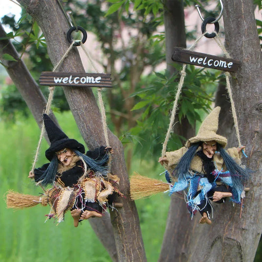 Halloween Arrangement Ghost Festival Bar Decoration Horror Realistic Horror Scary Hanging Ghost Flying Witch Pendant
