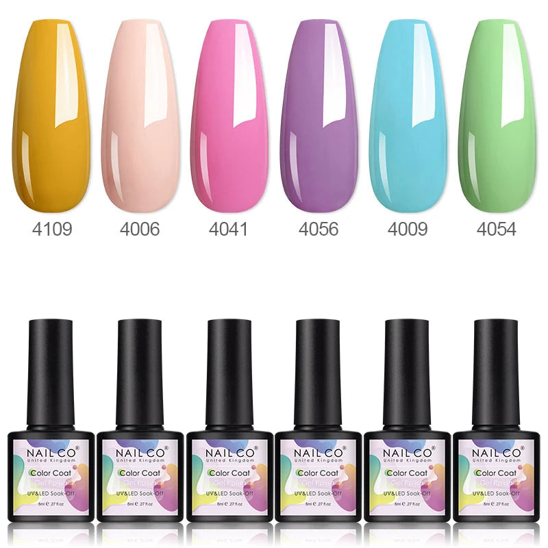 NAILCO Nail Art Dream Set – 6pcs Gel Lacquer for Bold, Glossy Looks