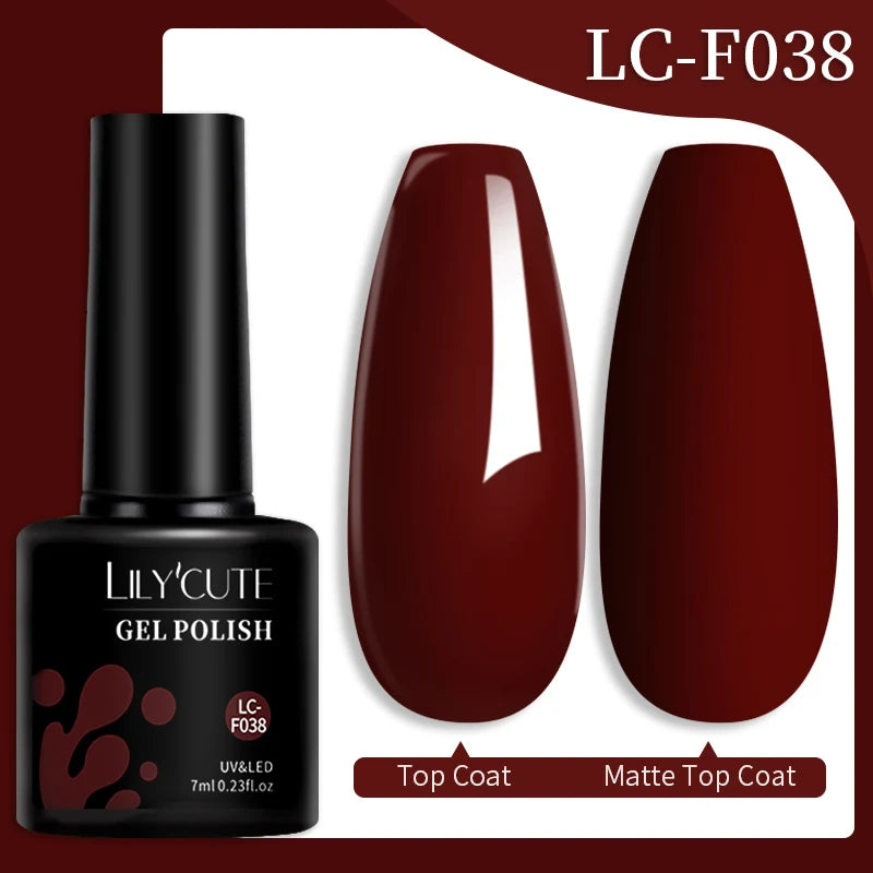 LILYCUTE Color Explosion – 184 Shades of Long-Lasting Gel Polish with Red Glitter Magic