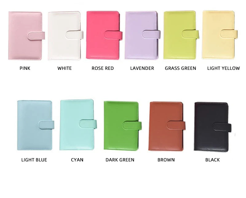 Leather Budget Binders Planner 6 Hole 8 Zipper Envelopes 2 Stickers in One NoteBook Wallet For Save Money Organizer Cash System