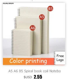 A5 A6 B5 Spiral book coil Notebook To-Do Lined DOT Blank Grid Paper Journal Diary Sketchbook For School Supplies Stationery
