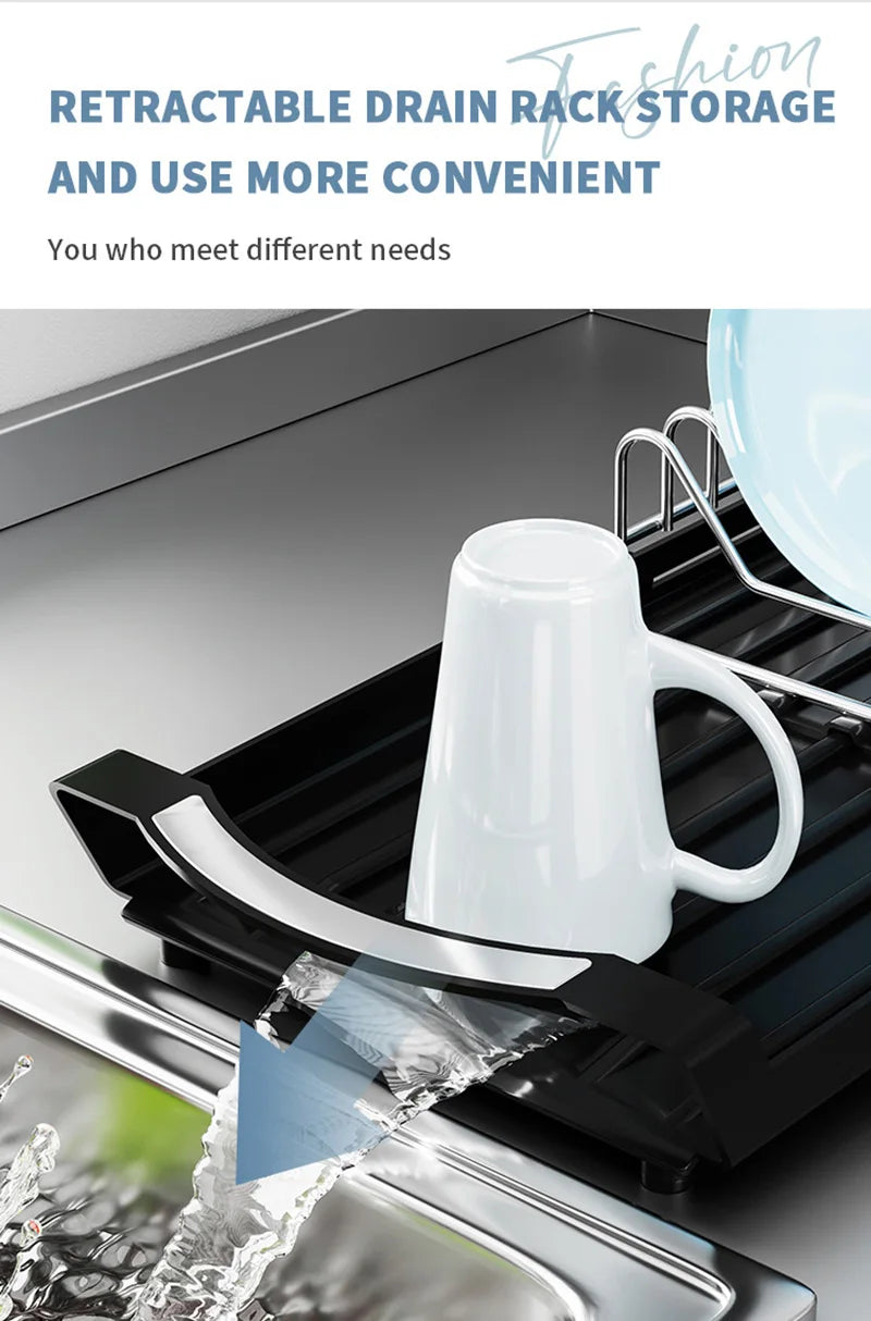 Kitchen Dish Rack Multifunctional Bowl And Dish Holders Cup Chopsticks Drain Kitchen Storage Rack Storage For Kitchen Organizers
