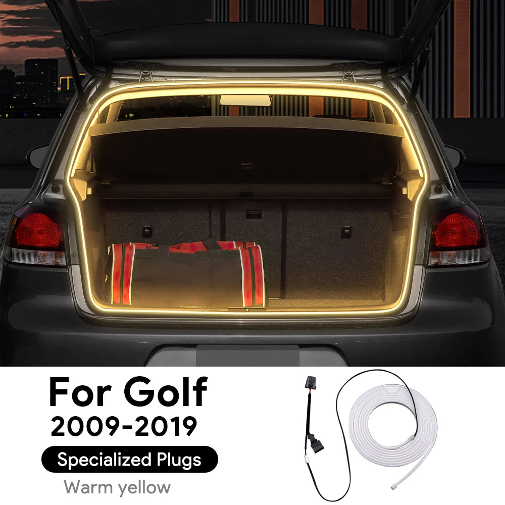 Rear Trunk Light For Volkswagen VW Golf 7 Mk7 Golf MK6 Golf MK8 Polo MK5 MK6 Bright LED Silicone Light Yellow White Accessories