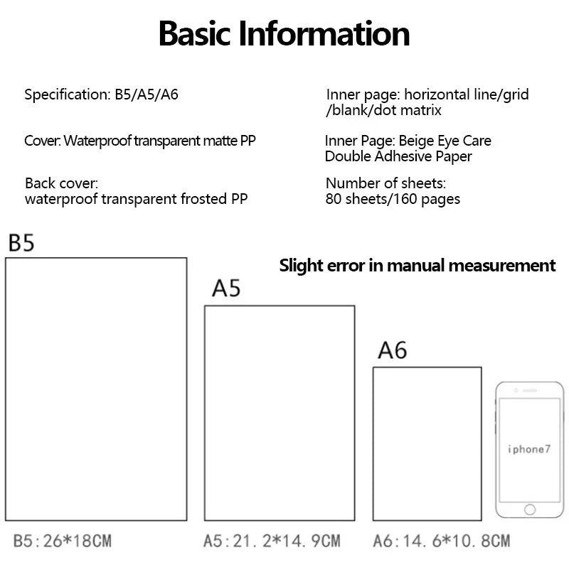 Multi-Style Spiral Notebook Set – A5/A6/B5 Journals with Lined, Dot, Grid & Blank Pages for School, Office & Creative Stationery Lovers