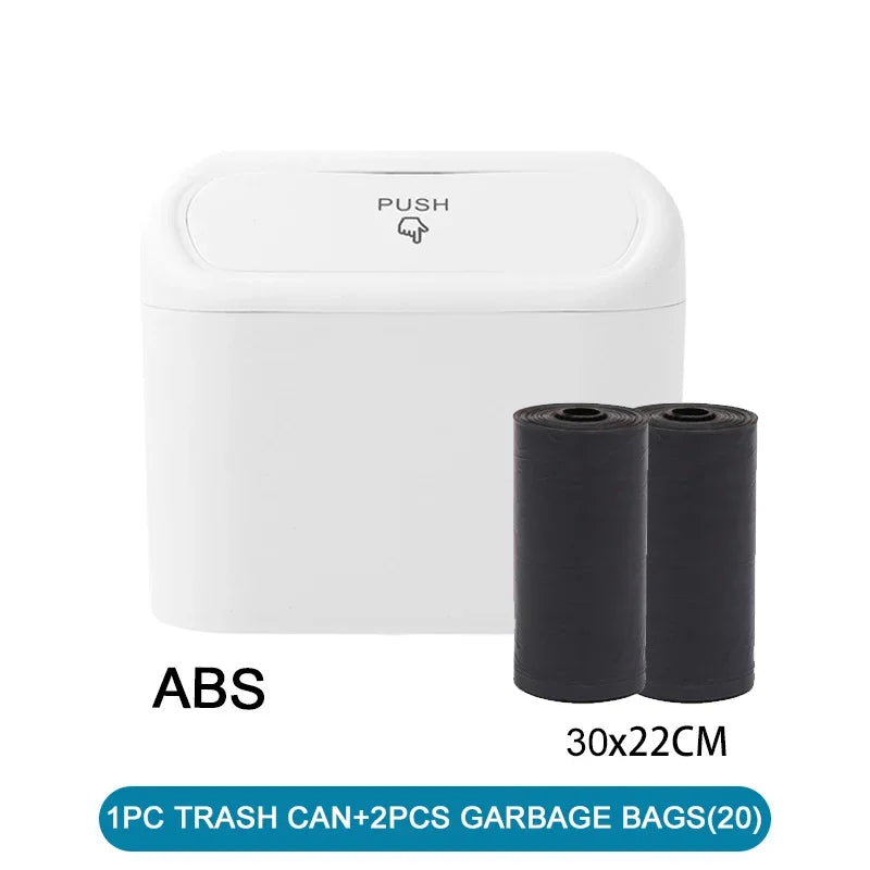 Clean Ride Essential – Mini Car Trash Can with Lid & Bonus Garbage Bags