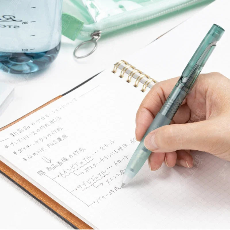 Zebra Blen Retractable Ballpoint Pens Clear Matte Black Ink Soft 0.5mm FM2