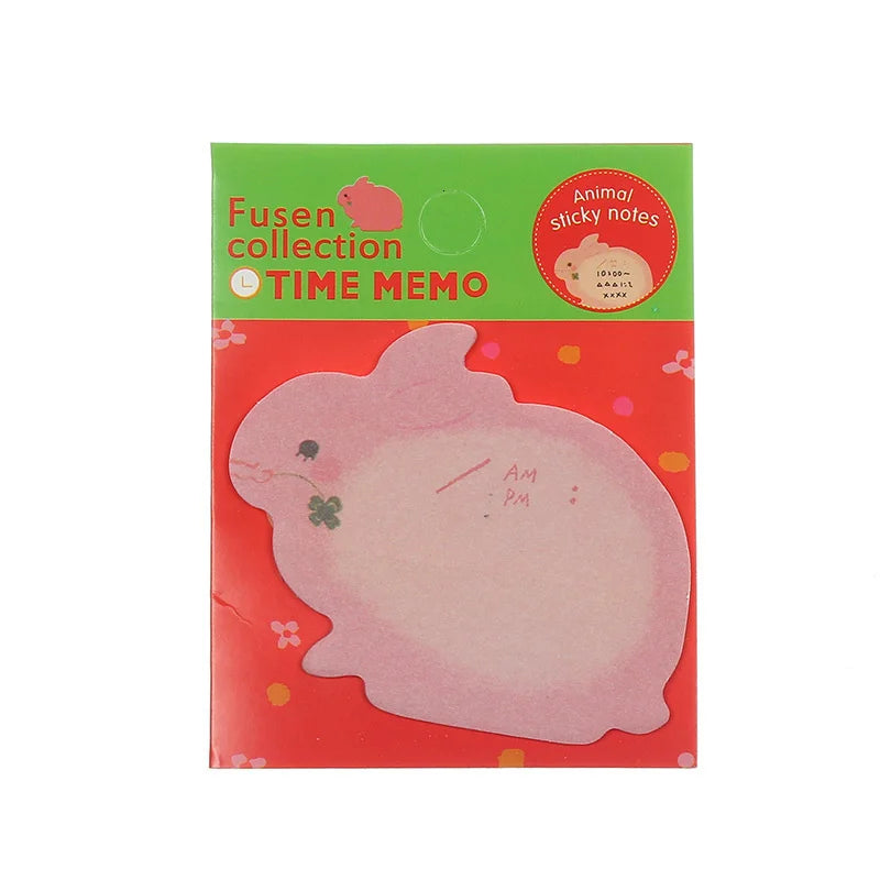 8 Piece Sticker Cute Animal Sticky Notes Notepad Memo Pads Panda Cat Kitty Stationery