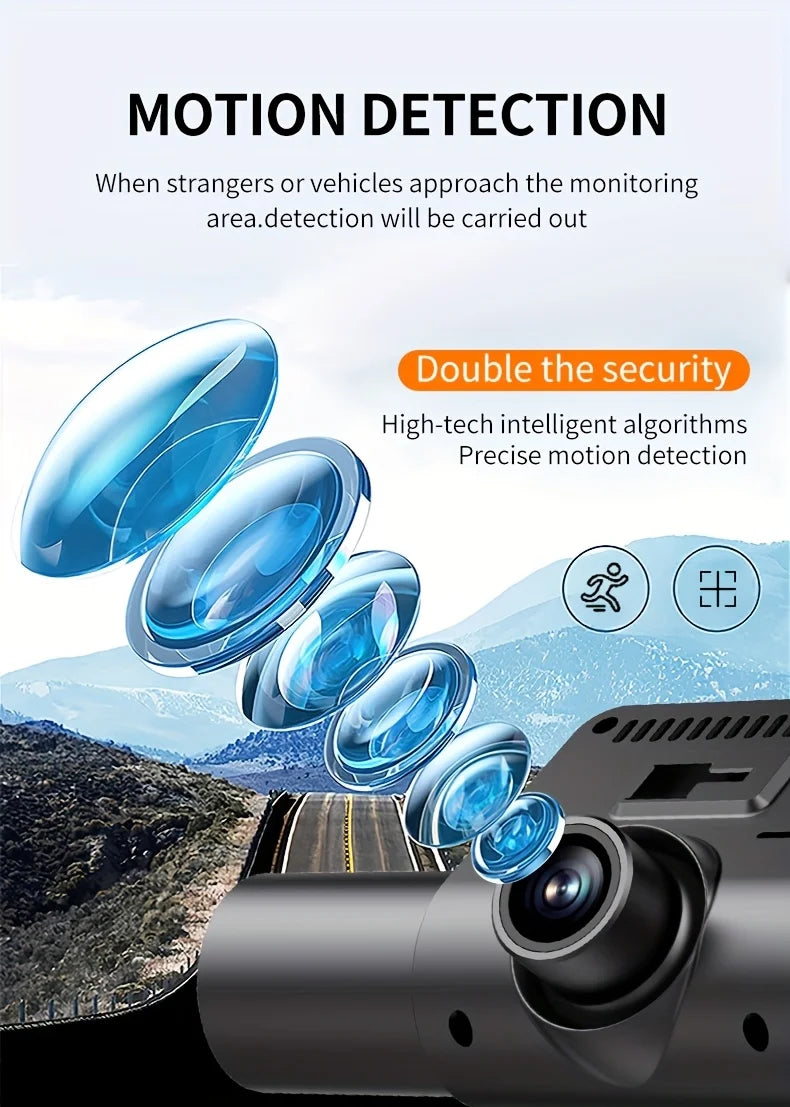 VAVUPO Car DVR Video Recorder 4 Channel Vehicle Camera 1080P  Driving Dash Cam Night Vision Loop Recording 24H Parking Monitor