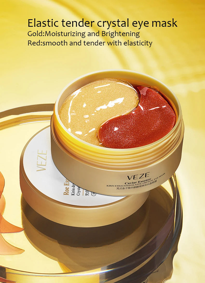 60pcs Gold Crystal Collagen Eye Mask Beauty Moisturizing Firming Anti Dark Circles Eyes Bags Removal Eyes Care Eye Patches