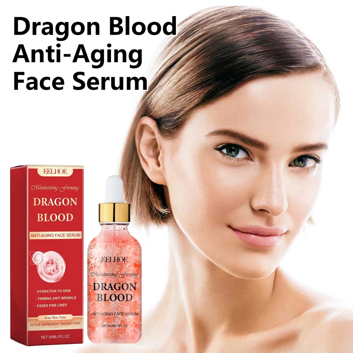 Dragon Blood Facial Serum Fade Fine Lines Lifting Firming Smooth Nourishing Brighten Face Skin Rejuvenation Essence Moisturizing