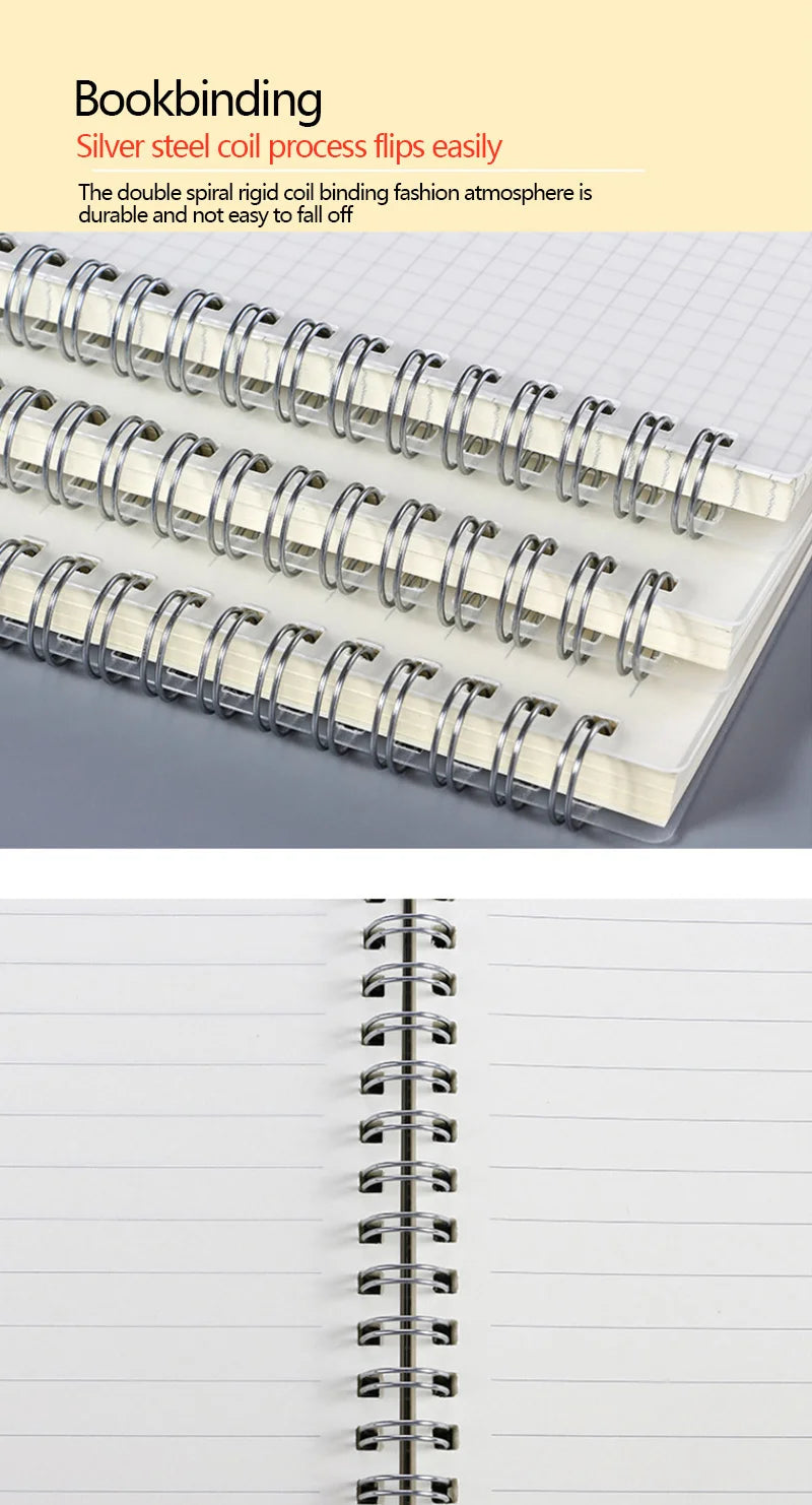 A5 A6 B5 Spiral book coil Notebook To-Do Lined DOT Blank Grid Paper Journal Diary Sketchbook For School Supplies Stationery