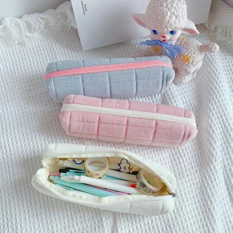 Kawaii Plush Pillow Pencil Case – Cute Stationery Bag
