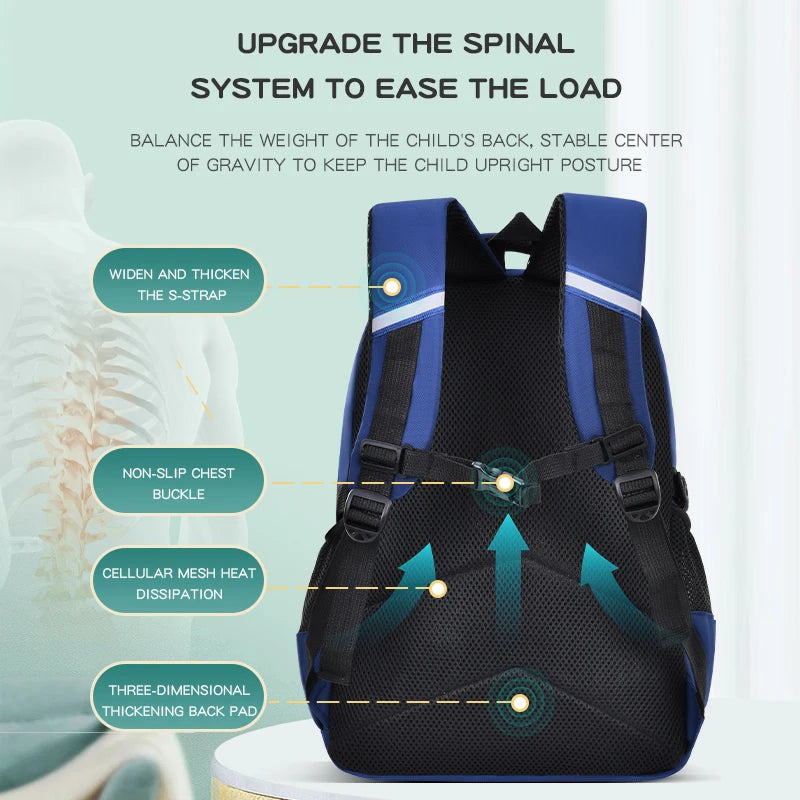 AstroPack School Backpack – Waterproof Laptop Bag for Boys Ages 6–12, Grades 1–6