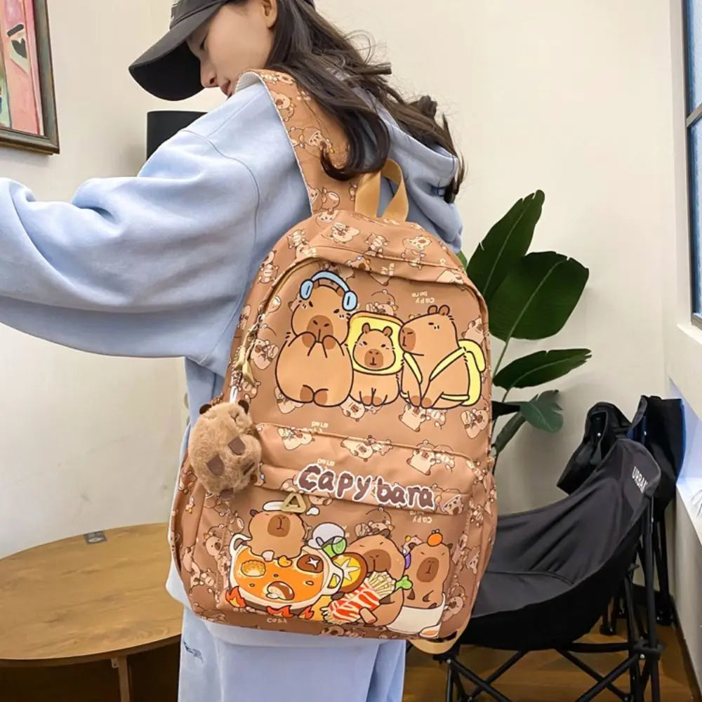 Capybara Breeze Backpack – Ultra-Light Cuteness for School & Play!