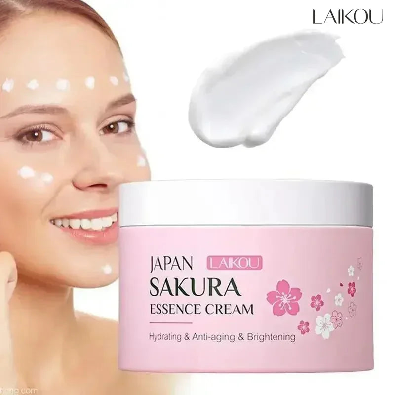 LAIKOU Japan Sakura Face Cream Smoothing Moisturizer Whitening Nourishing Oil Control Moisturizing Skin Care Repair Skin 25g