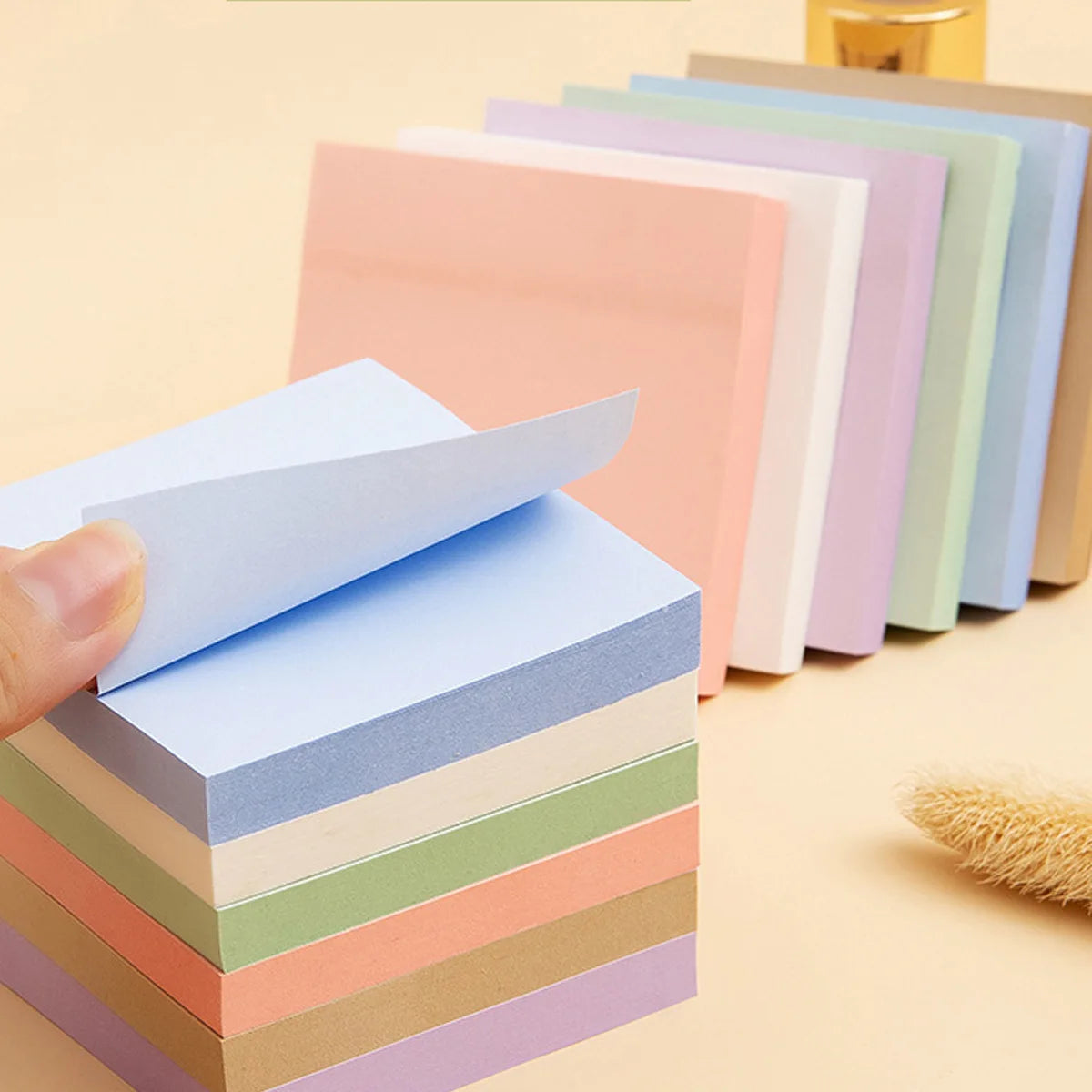 Kawaii Sticky Notes Set – 6 Colors, 300 Sheets 3" Memo Pads for School, Office & Creative Stationery Lovers