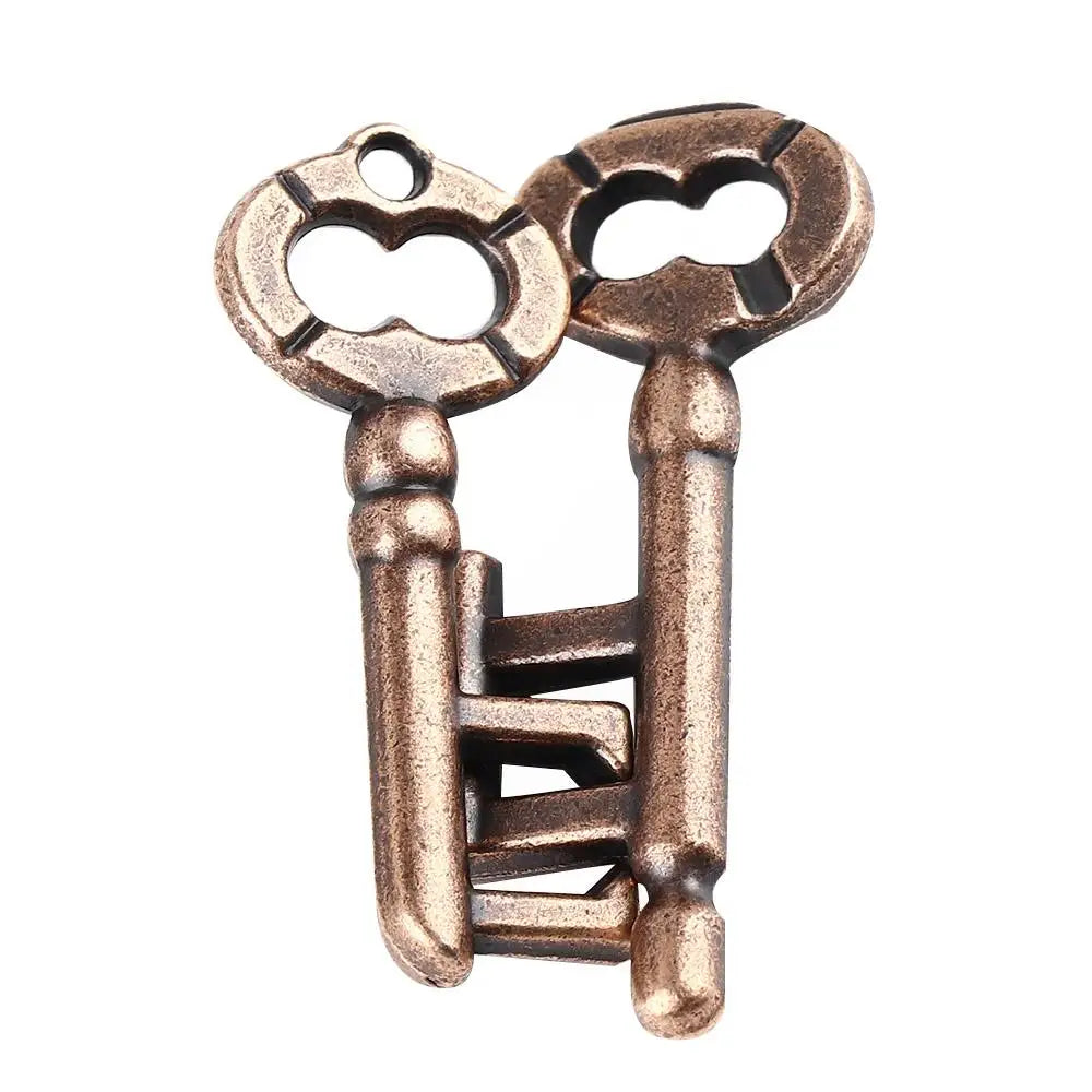 Classic Intelligent Lock Toy Brain Tester Development Alloy Key Ring Puzzle Game Children's Kid IQ Thinking Test Key Puzzle Toys