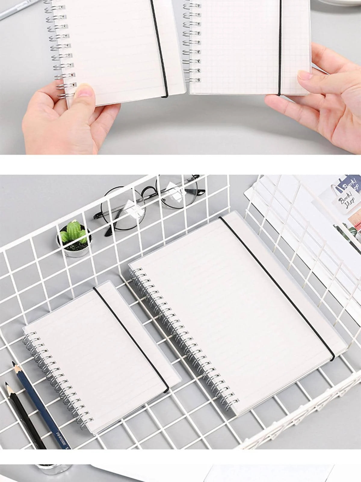 B5/A5/A6 Coil Notebook 80 Pages Matte Cover Horizontal Line Square Hand Ledger Thickened Paper School Office Supplies Stationery