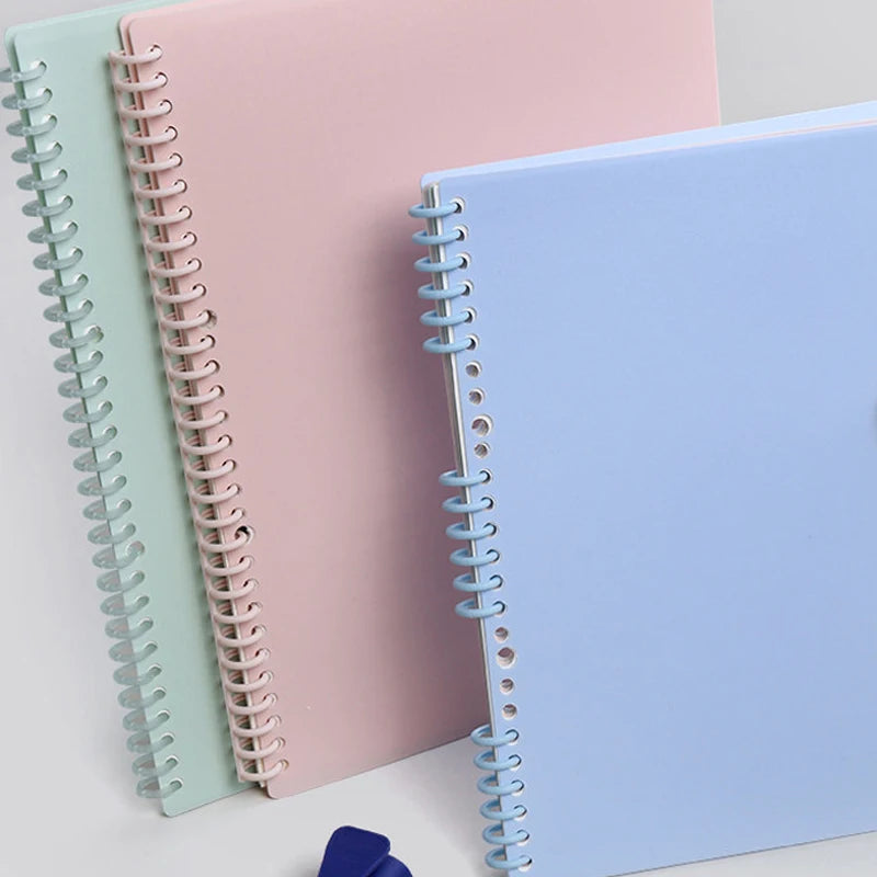 Multi-Hole Transparent Binder Covers – A4 Loose-Leaf PP Matte & Film Discbound Options for School, Office & Creative Journaling