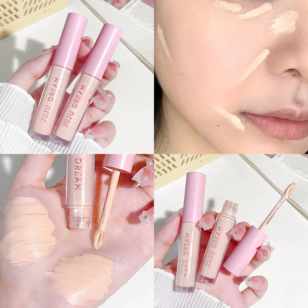 Waterproof Liquid Eyeshadow – Matte & Pearlescent, High-Pigment, Smudge-Proof, Fine Glitter, Eye Silkworm Concealer, glow