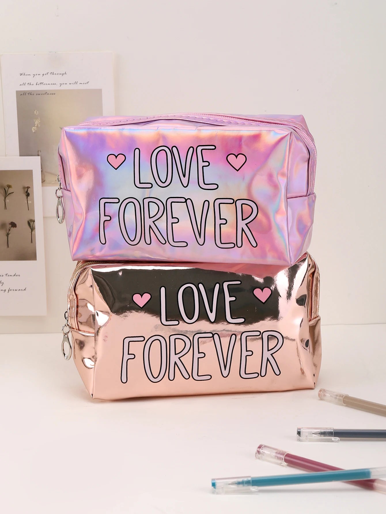 Kawaii PU Pencil Case – Waterproof Large-Capacity Stationery Storage Bag