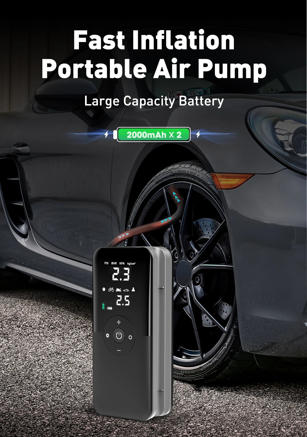CARSUN Cordless Air Pump – Inflate Fast, Anywhere You Go!
