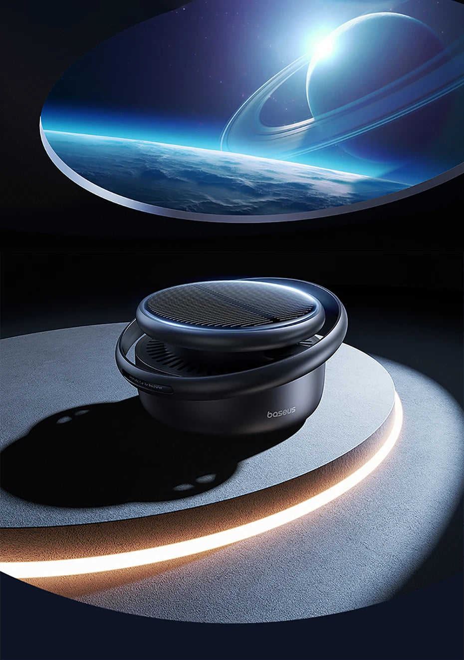 Baseus Solar Car Air Freshener Auto Flavoring Ornament Perfume Decor Interior Car Accessories Rotating Aromatherapy Oil Diffuser