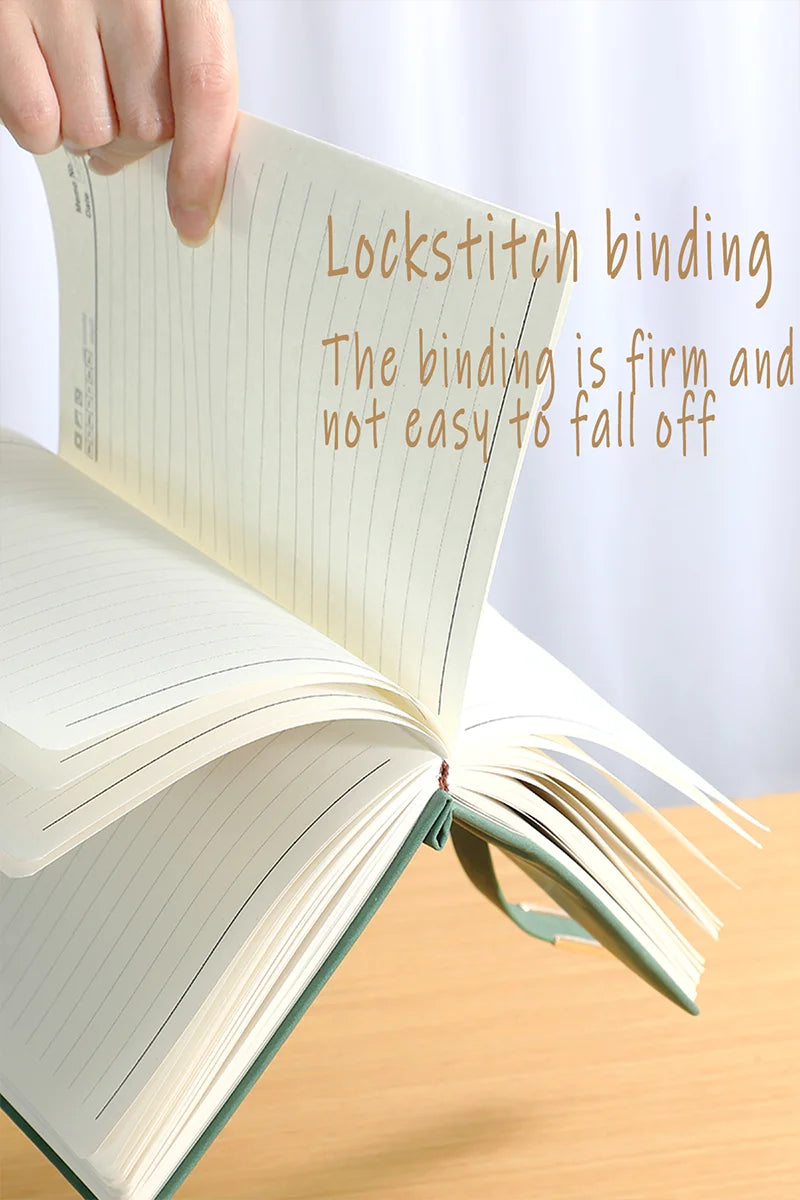 Vintage A5 leather notebook with personalized soft cover - perfect for business meetings and college life