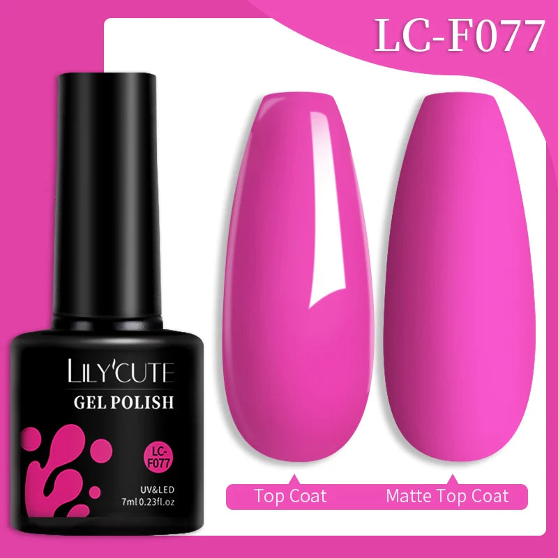 LILYCUTE Color Explosion – 184 Shades of Long-Lasting Gel Polish with Red Glitter Magic