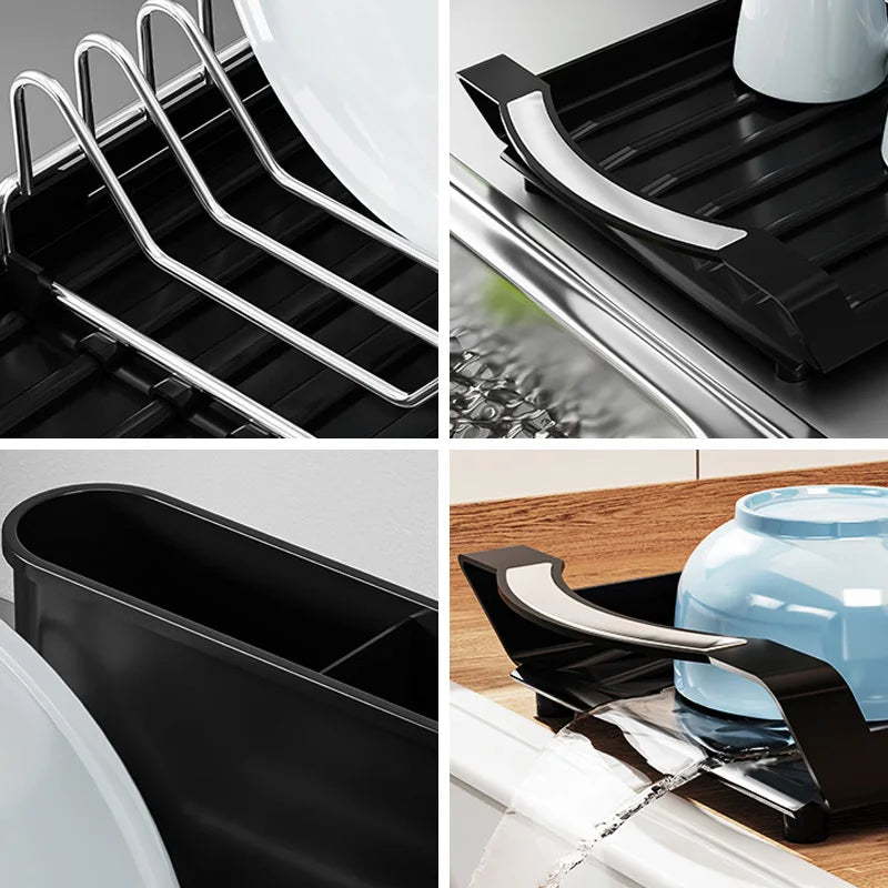Kitchen Dish Rack Multifunctional Bowl And Dish Holders Cup Chopsticks Drain Kitchen Storage Rack Storage For Kitchen Organizers
