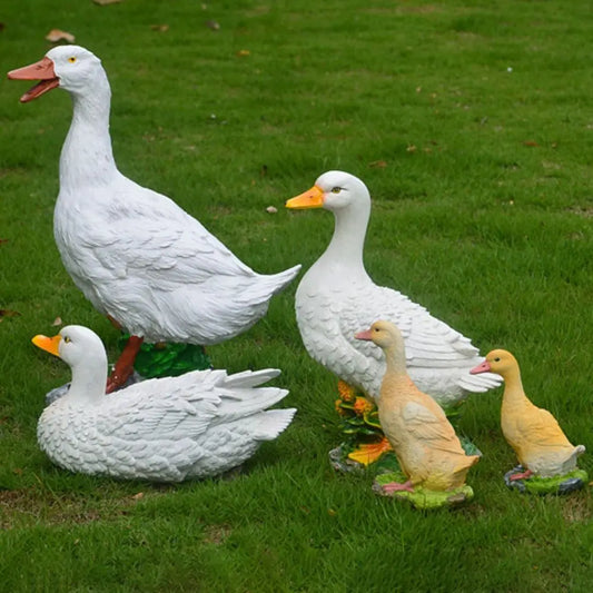 Creative 1 pcs Simulation Duck Duck Statue Large For Outdoor Garden Decor Duck Model Resin Crafts Park Landscape
