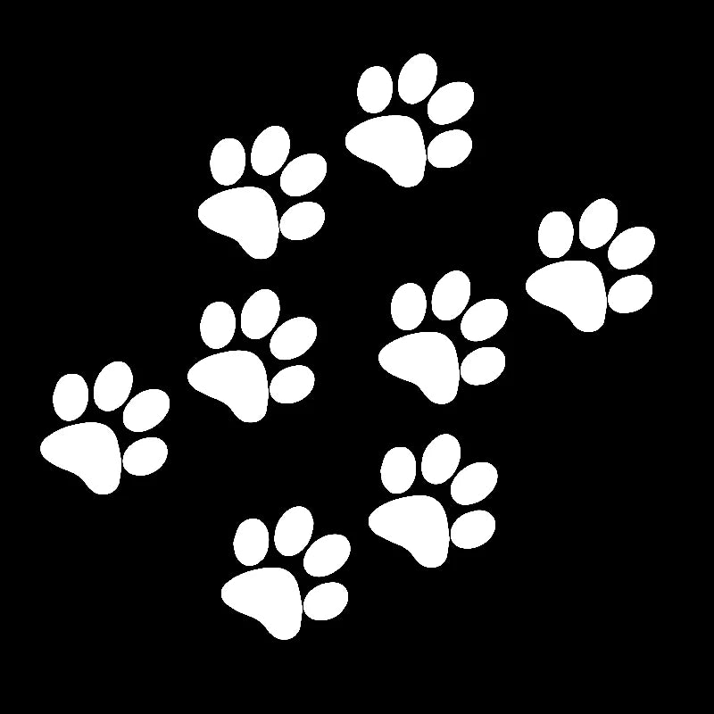 Car Cat Paw Print Sticker Creative 3D Animal Footprint Decal Sunscreen Waterproof Auto Door Window Paster Exterior Accessories